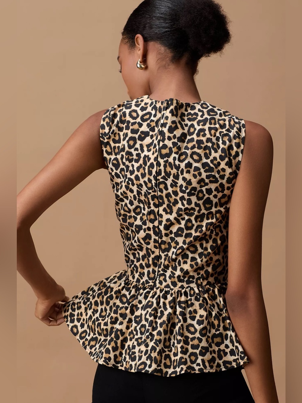 Maeve Sleeveless Bow-Front Peplum Blouse - Picture 2 of 9